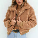 Veste-moumoute-femme-marron-pour-hiver