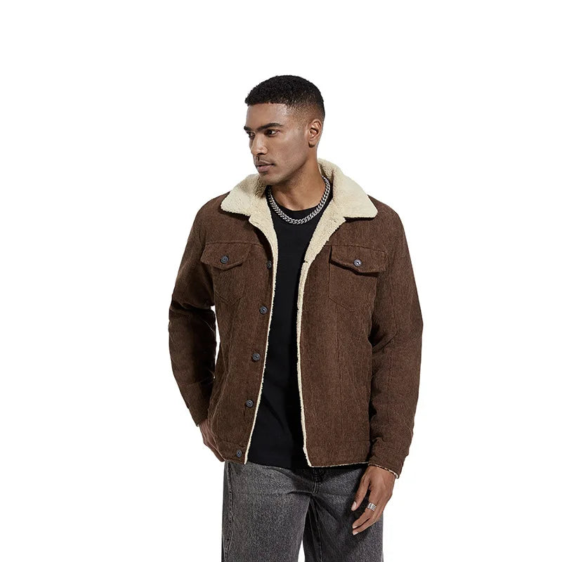 Blouson-double-moumoute-homme-marron-col-montant