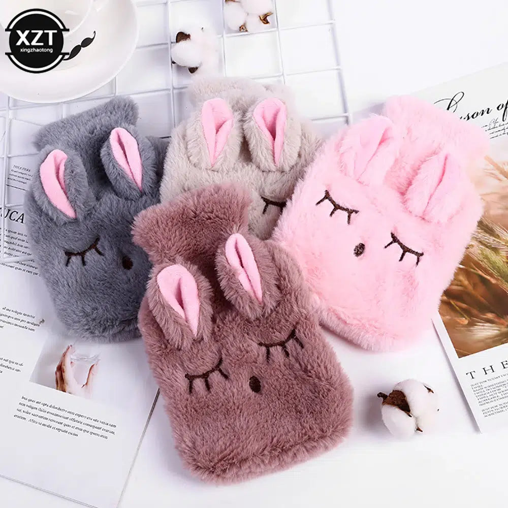 Bouillottes-moumoute-forme-lapin-gris-rose