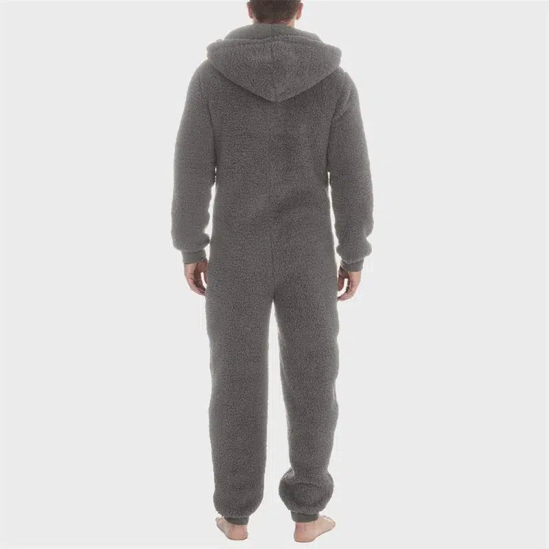 Combinaison-homme-pyjama-gris-zippee-confortable-capuche