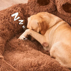Couchage-moumoute-marron-avec-pattes-marron