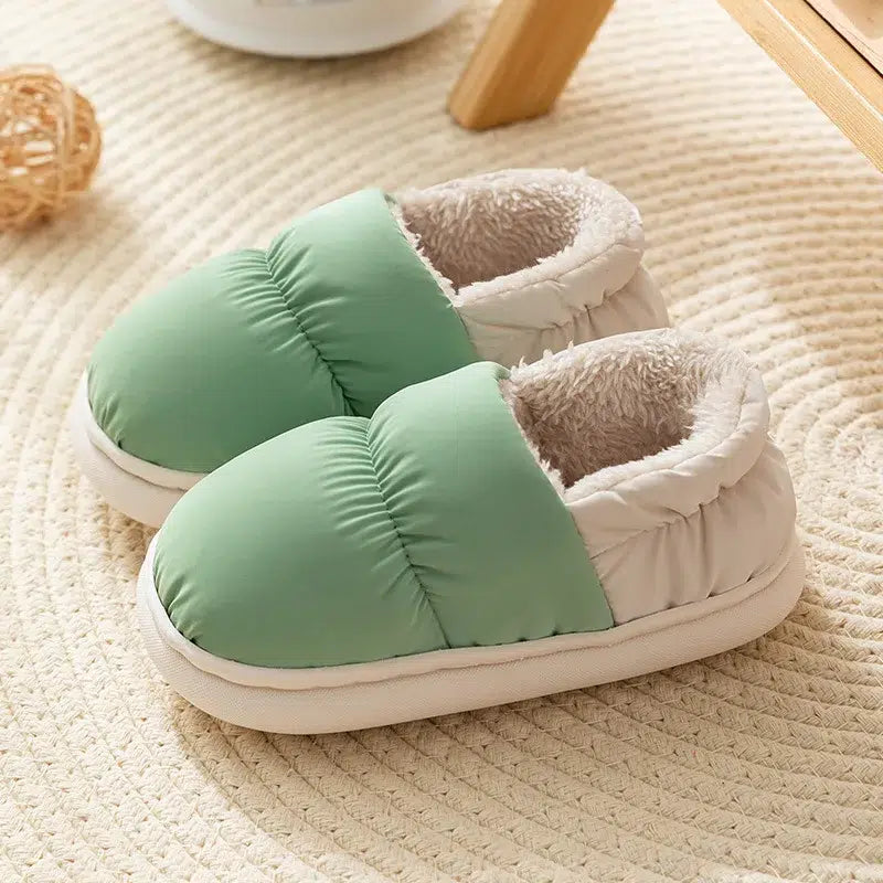 Crocs-femme-polaire-vert-confort-chaud
