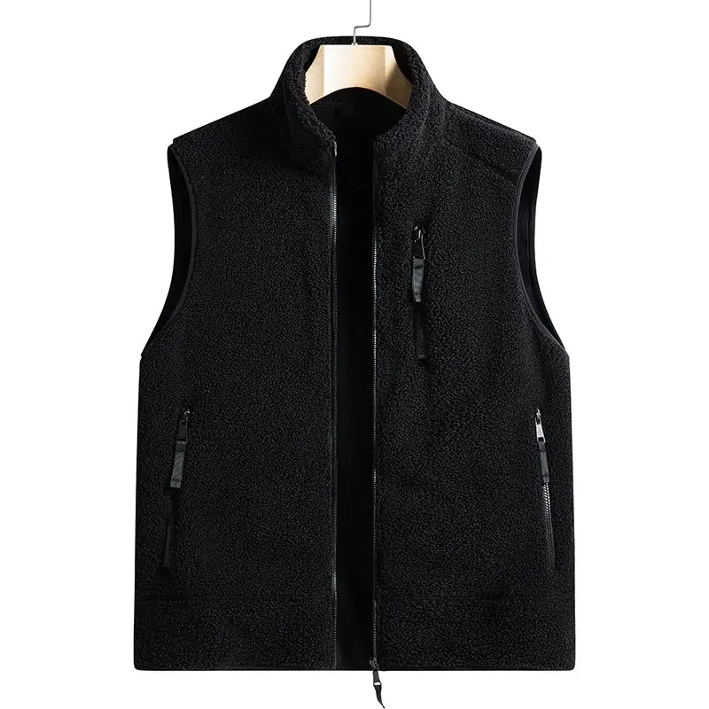 Gilet-noir-polaire-sans-manches-homme-confort