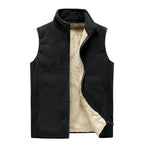 Gilet-polaire-fourre-homme-noir