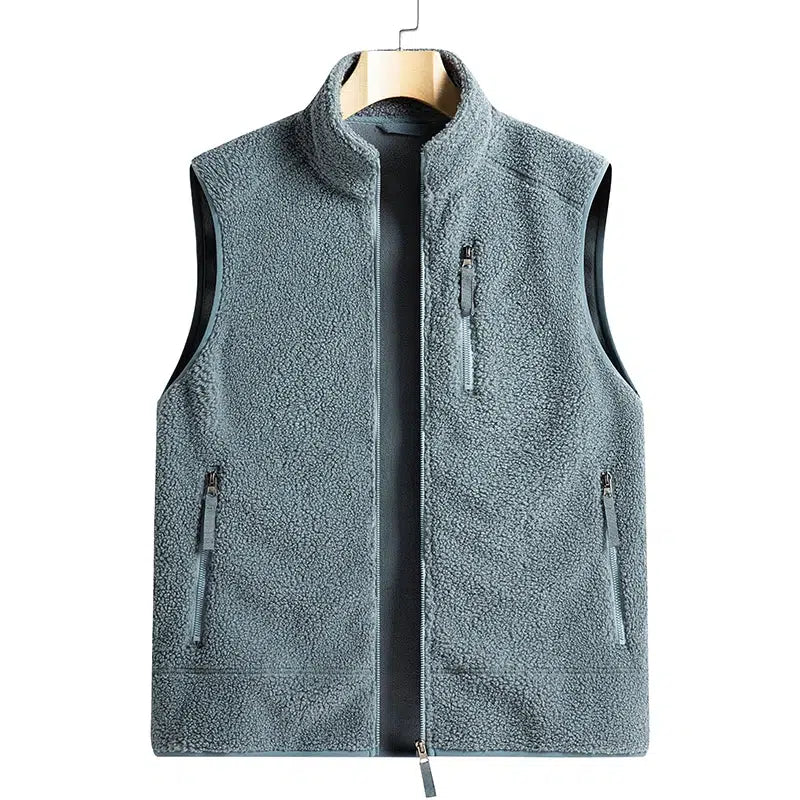 Gilet-polaire-sans-manches-homme-gris-bleu-zippe