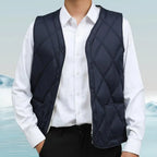 Gilet-sans-manche-bleu-fonce-polaire-avec-boutons