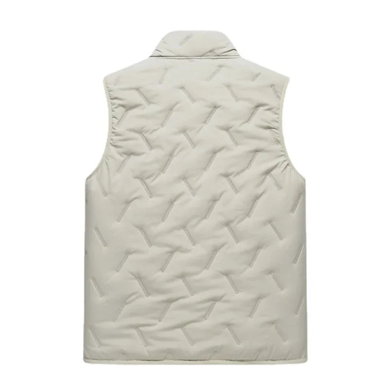 Gilet-sans-manches-matelasse-homme-beige-avec-moumoute
