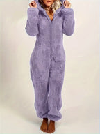 Grenouillere-femme-violet-moumoute-douce-capuche-zip