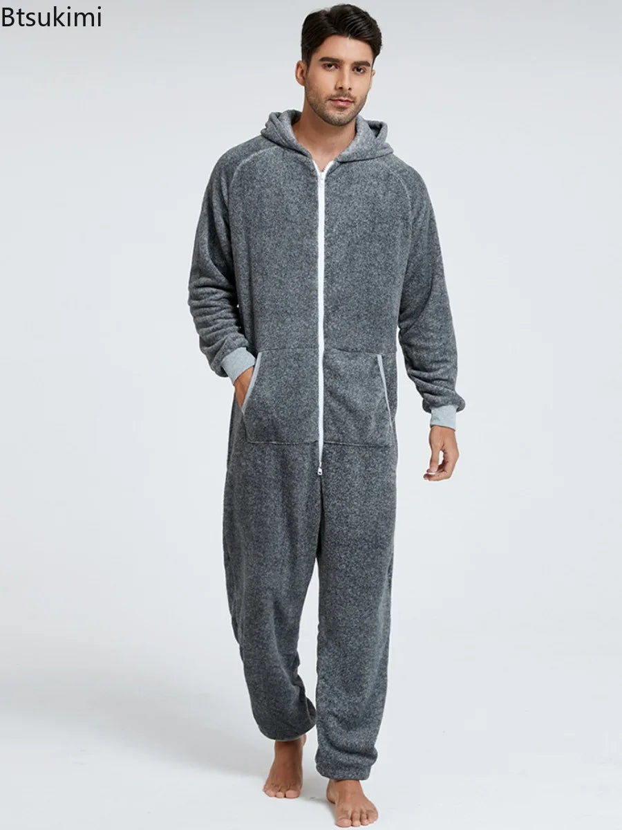 Grenouillere-homme-grise-polaire-zippée-confortable