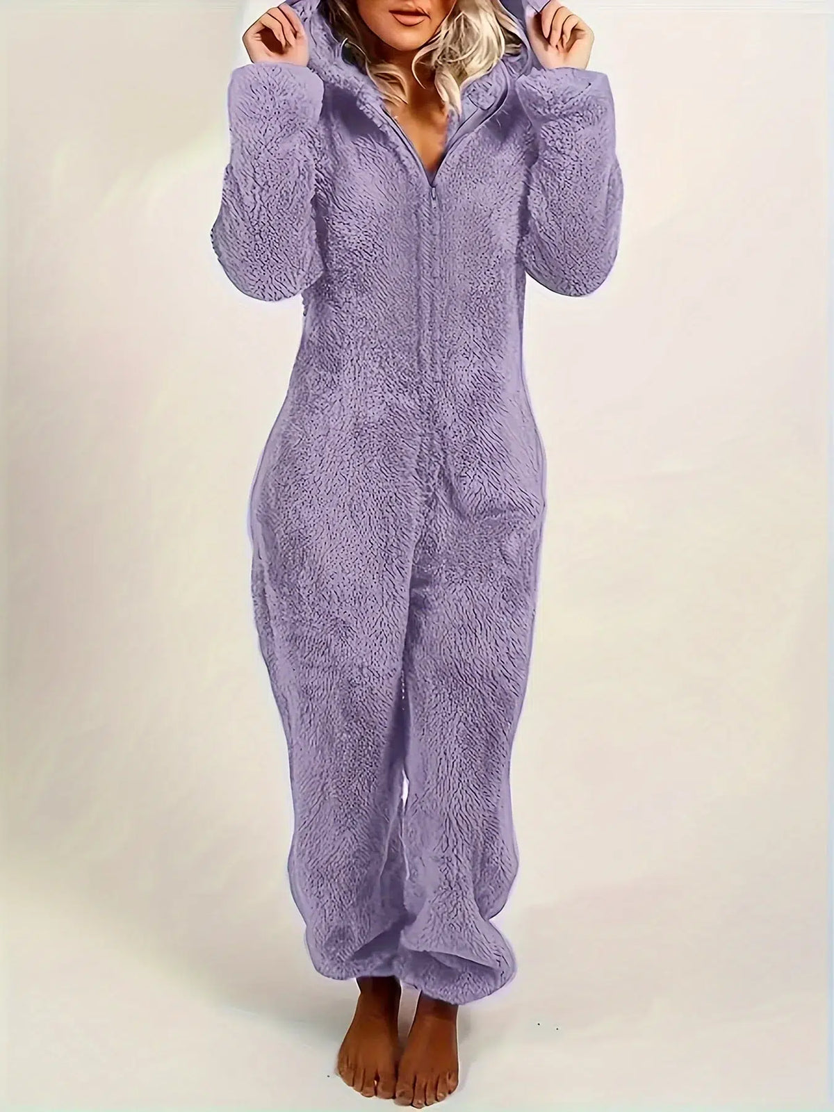 Grenouillere-violet-femme-moumoute-capuche-confort