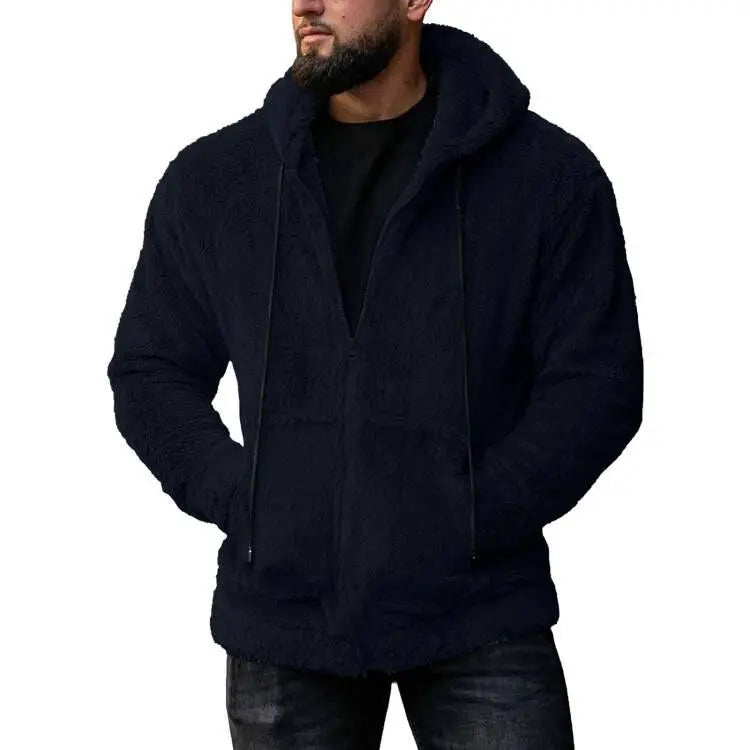 Hoodie-bleu-fourre-confortable-avec-capuche-douce