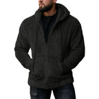 Hoodie-noir-fourre-zippe-confortable-capuche