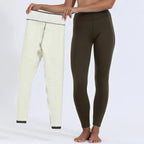 Legging-doux-marron-polaire-doublure-blanche-chaude