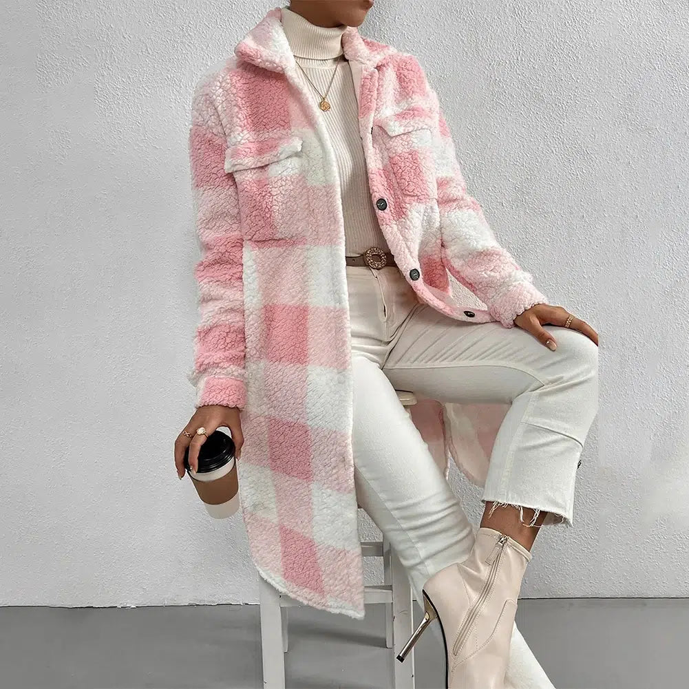 Manteau-long-moumoute-rose-blanc-pour-femme