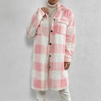 Manteau-rose-blanc-moumoute-long-confort-chaud