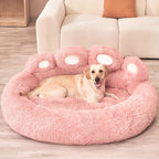 Panier-doux-rose-pour-chien-confortable