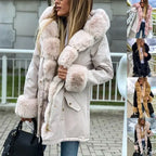 Parka-moumoute-femme-beige-avec-capuche-fourrée