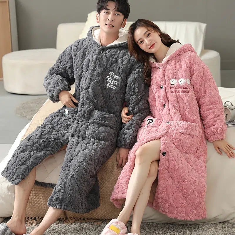Peignoir-moumoute-couples-rose-gris-mignon