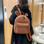 Sac-a-dos-fluffy-marron-avec-design-oreilles