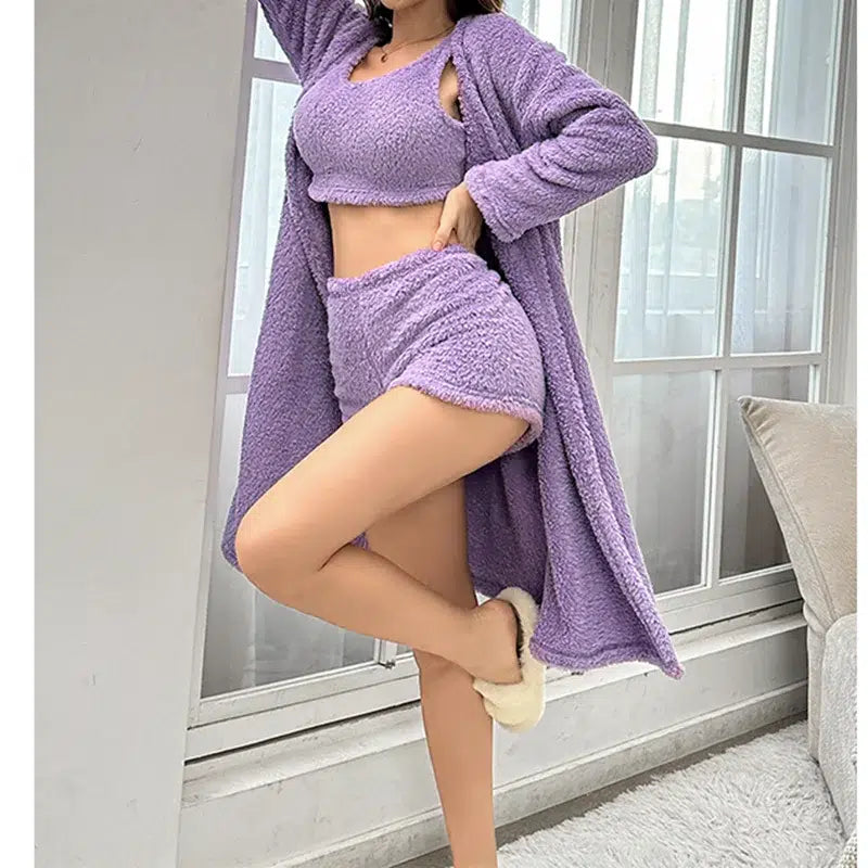 Set-pyjama-trois-pieces-chaud-violet