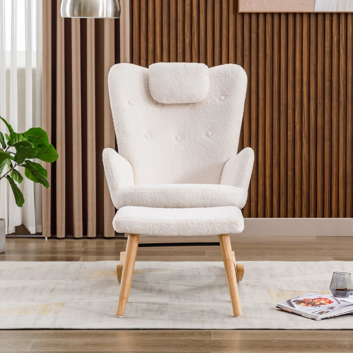 Siege-a-bascule-confortable-moumoute-avec-tabouret