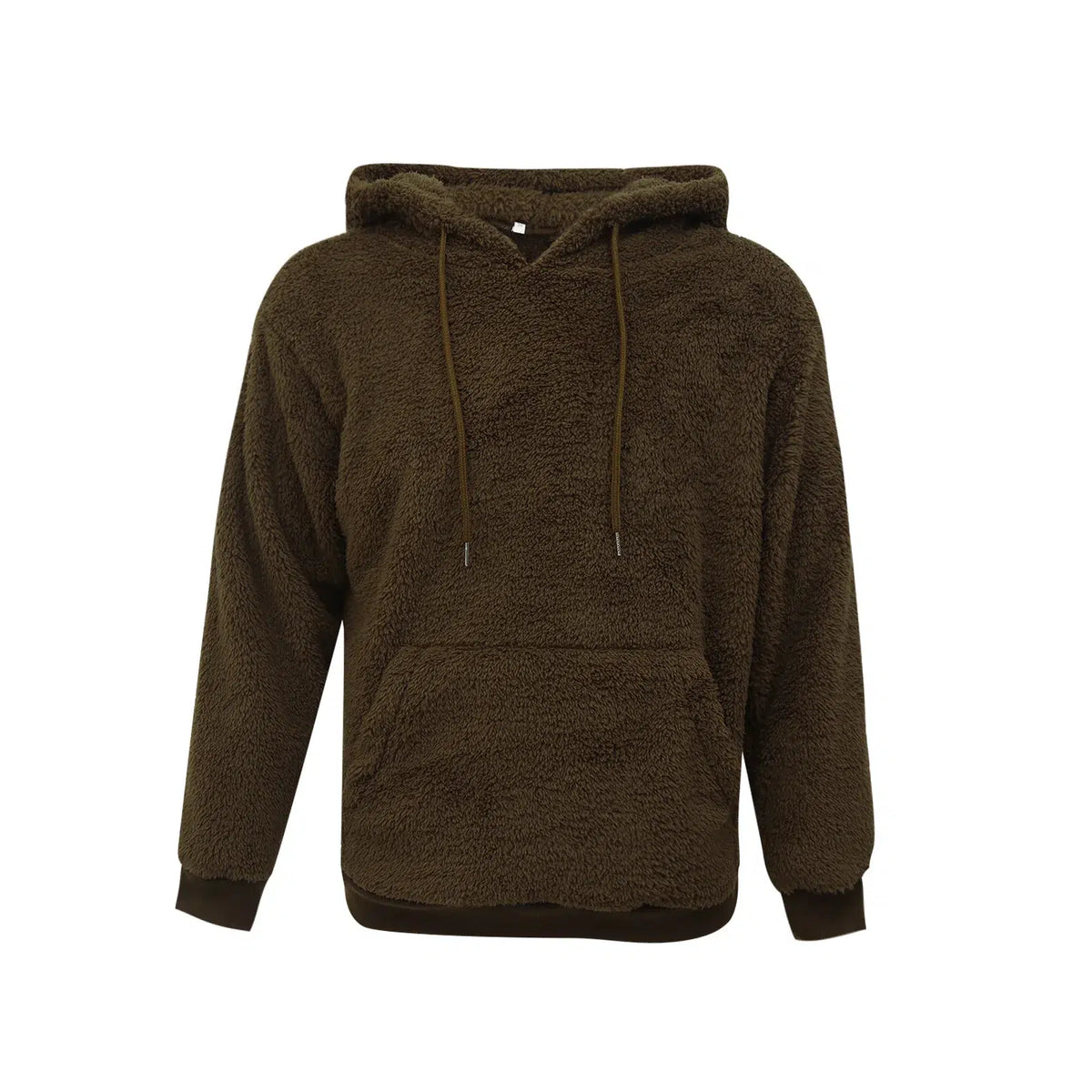 Sweat-marron-touffu-e-capuche
