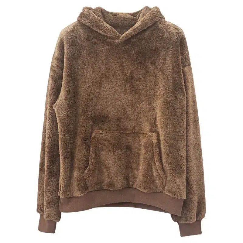 Sweat-molletonne-taupe-homme-pour-froid