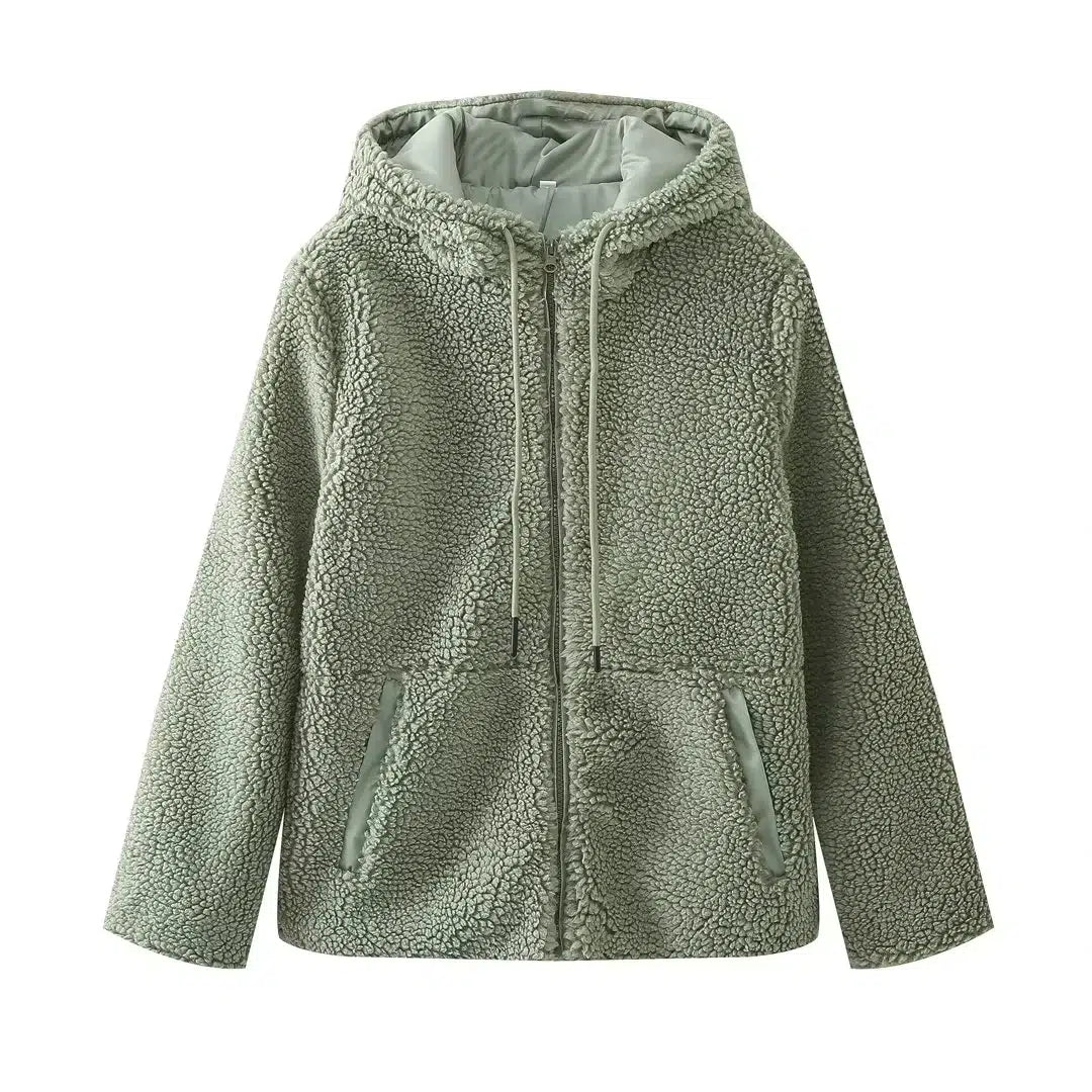 Veste-A-Capuche-Moumoute-vert-elegant