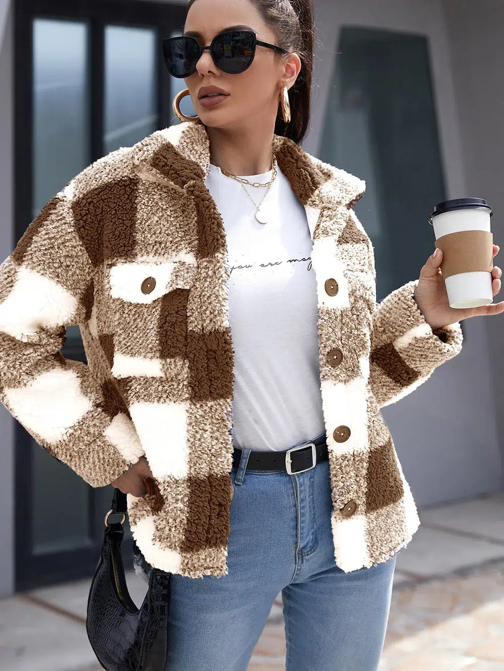 Veste-A-Carreau-Moumoute-doux-peluche