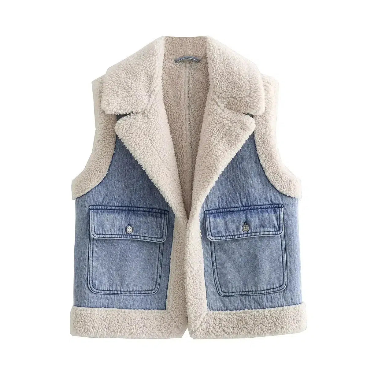 Veste-jean-sans-manche-avec-moumoute