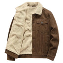 Veste-marron-cotele-sherpa-epaisse