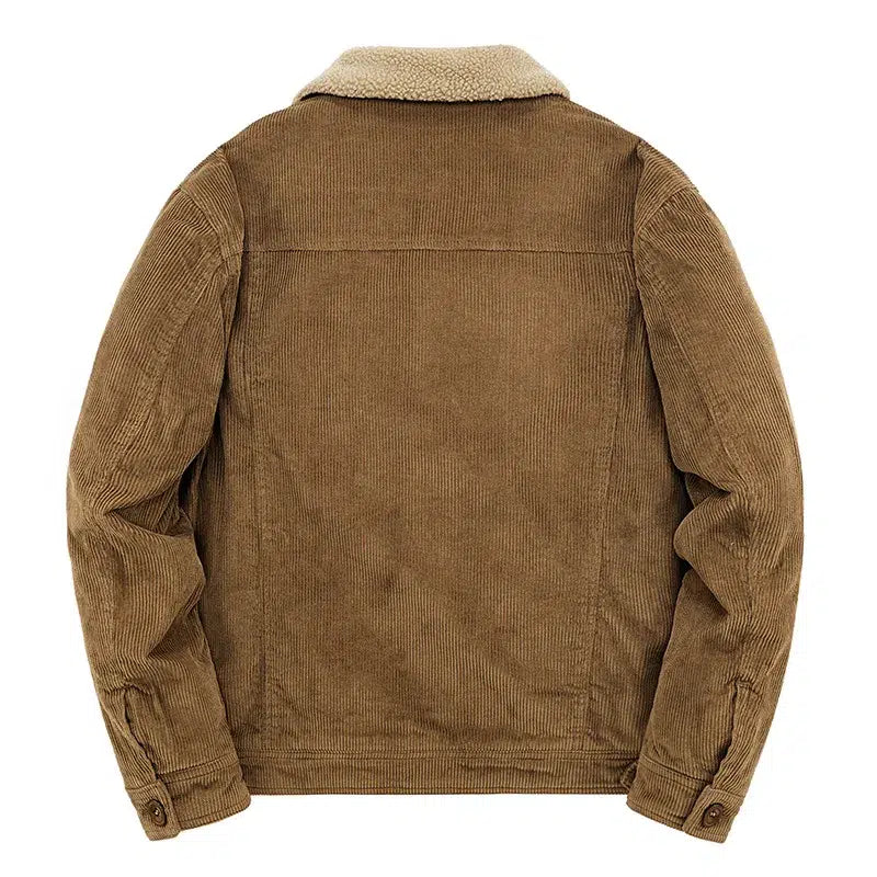 Veste-marron-duveteuse-en-velours