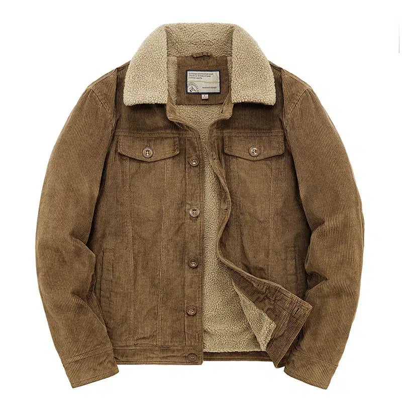 Veste-marron-sherpa-velours-epaisse