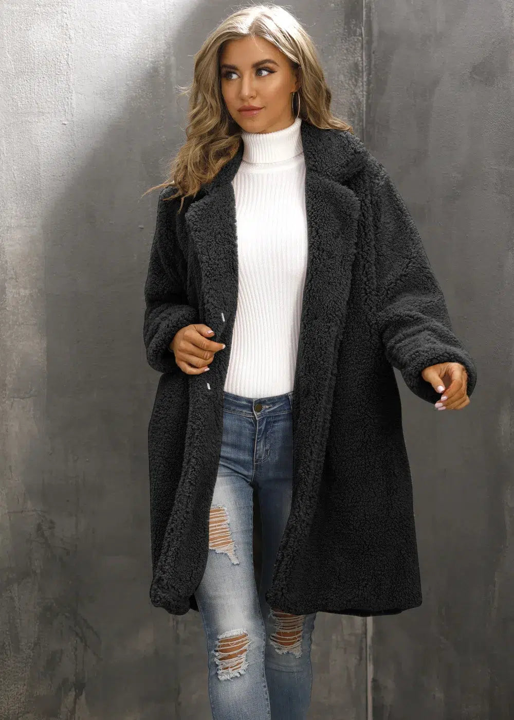 Veste-moumoute-noir-long-femme