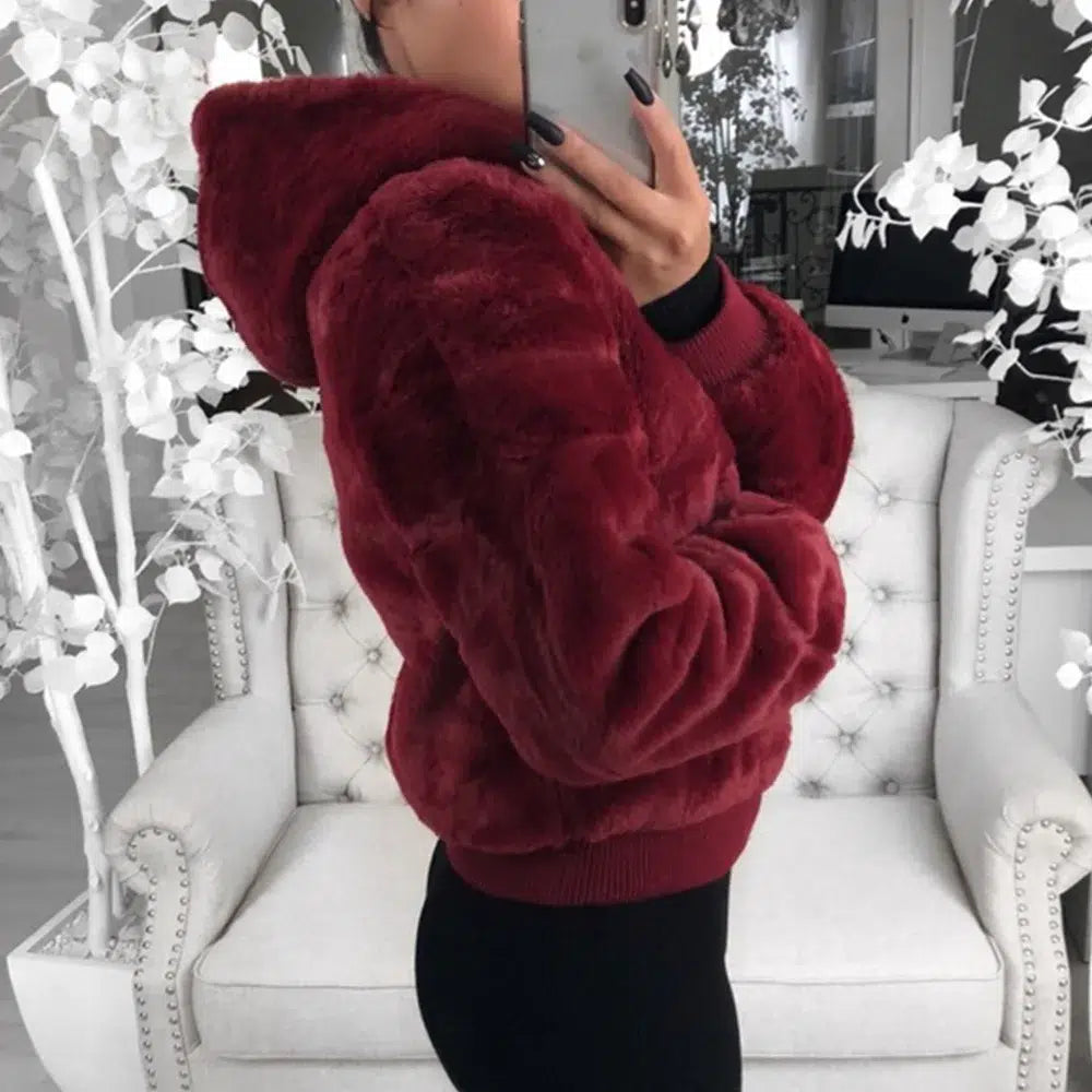 Veste-peluche-bordeaux