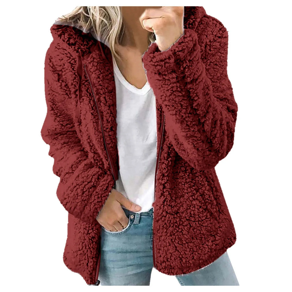 Veste-perfecto-moumoute-doux-bordeaux