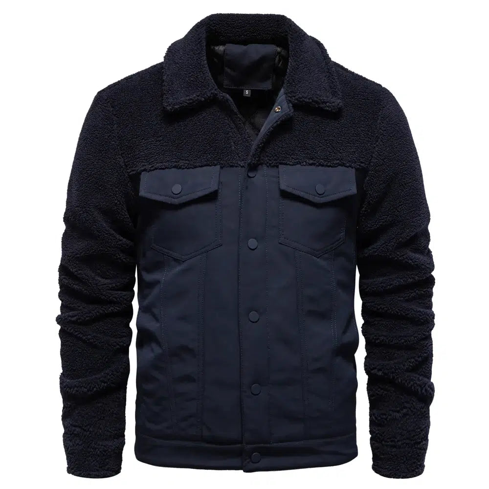 Veste-pilou-pilou-homme-bleue-a-col