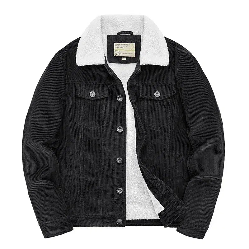 Veste-sherpa-velours-noire-chic