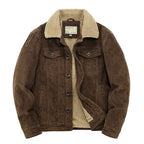 Veste-velours-sherpa-marron-avec-boutons