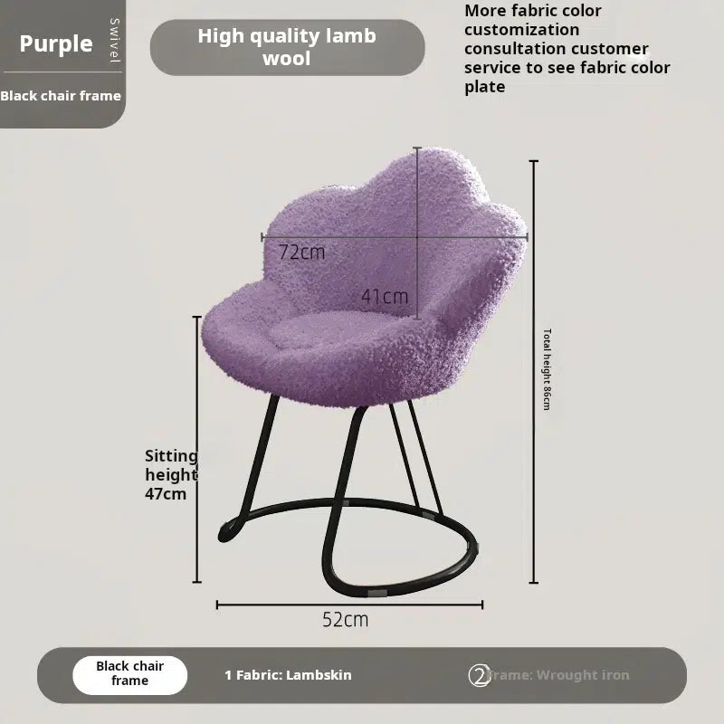 chaise-coquillage-violet