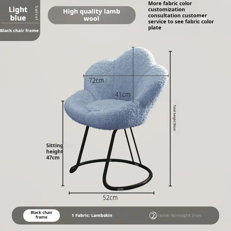 chaise-duveteuse-bleu-ciel