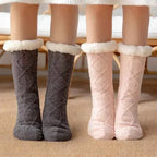 chaussette-chaude-moumoute-avec-motif