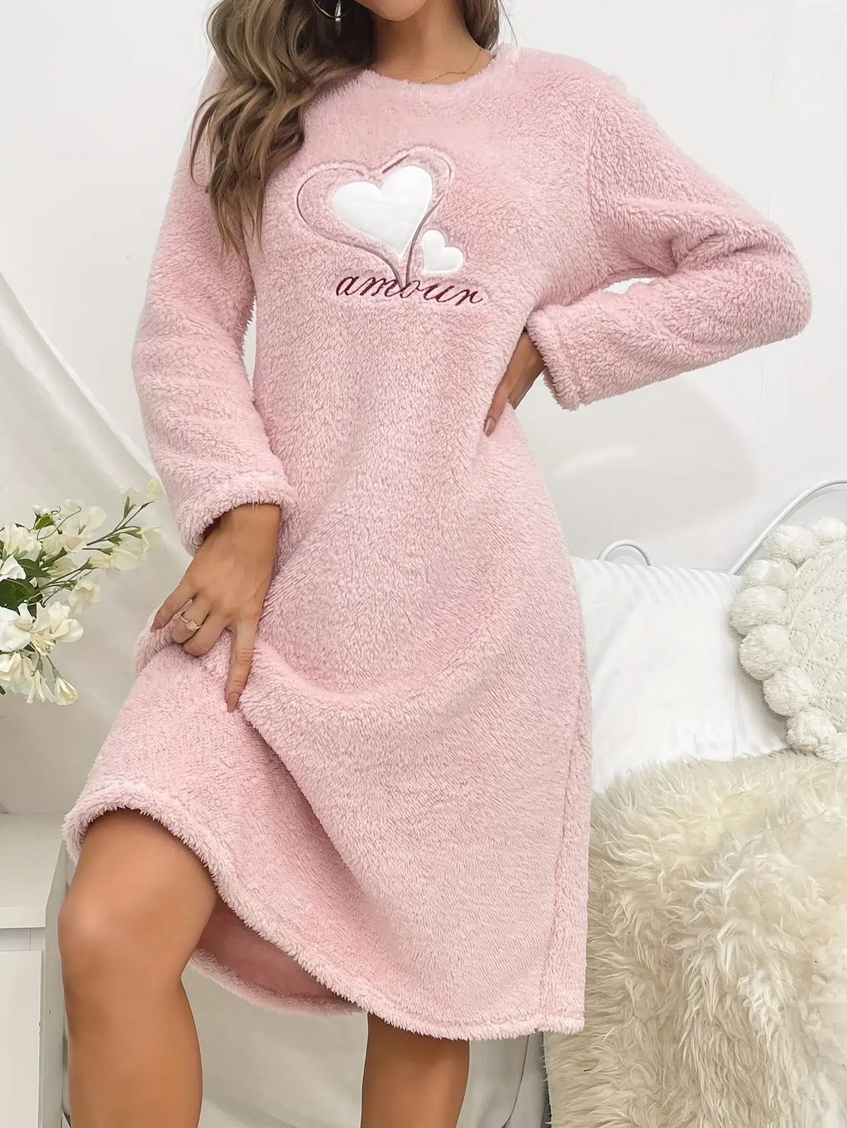 robe-pilou-rose-douillette
